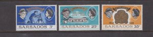 BARBADOS - 1968 GOLDEN JUBILEE OF GIRL GUIDES / GIRL SCOUTS - 3V MINT NH