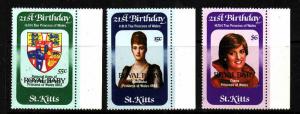 St. Kitts-Sc#96-8-unused NH set-Royal Baby-Princess Diana Birthday-Prince Willia