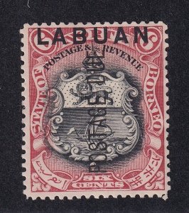 Labuan Scott # J5 VF OG mint previously hinged scv $ 50 ! see pic !