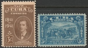 Cuba 1942 Sc 373-4 set MNH**