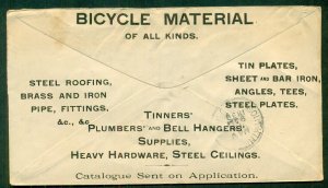 US 1939, BICYCLE advertising cover w/2¢ tied BOSTON