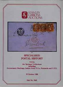 Auction Catalogue - Postal History - Stanley Gibbons 19 O...