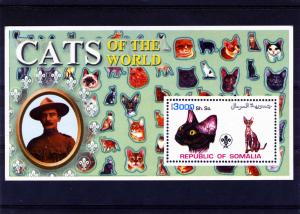 Somalia 2002 Cats of the World Scouting s/s Perforated mnh.vf