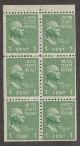 U.S. Scott #804b Washington Stamp - Mint NH Booklet