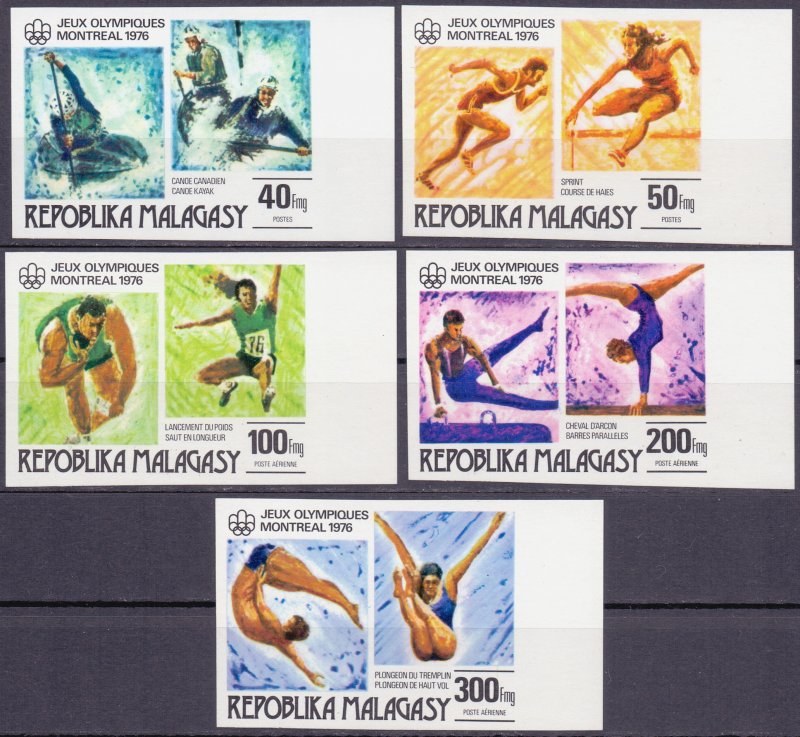 Madagascar. 1976. 775B-779B BL10B 6LB. Sports OI. MNH.