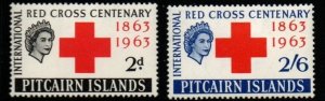 PITCAIRN ISLANDS SG34/5 1963 RED CROSS MOUNTED MINT