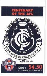 Centenary AFL Stamp Booklet 3X  Australia Carlton Blues  Australia 1996 CTO