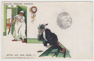 BC TRANSVAAL 1906 COMIC PPC Sc 282 KLERKSDORP Cds TO PEKIN, CHINA VIA VICTORIA