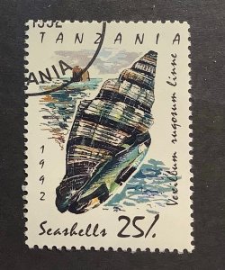 Tanzania 1992 Scott 942 CTO - 25sh, Seashells, Rugose Mitre, Vexillum rugosum