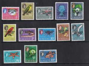 Tristan Da Cunha 1963 QEII Sc 55-67 set of 13 MH