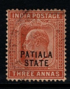 INDIA-PATIALA SG40 1903 3a BROWN-ORANGE USED