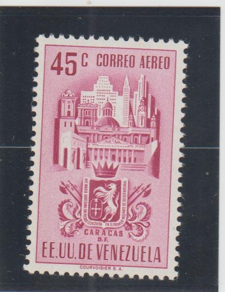 Venezuela  Scott#  C371  MH  (1951 Arms of Caracas)