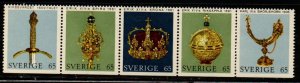 Sweden Sc 899-03 1971 Crown Regalia stamp set mint NH