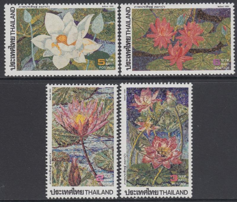 XG-AB550 THAILAND - Flowers, 1991 Lotus, 4 Values MNH Set