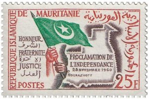 MAURITANIA - 1960 - Proclamation of Independence  - Perf 1v - Mint Never Hinged