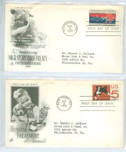 US 1306-1307 Addressed FDC's