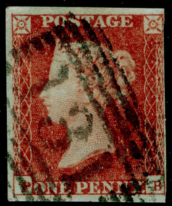 SG8, 1d red-brown PLATE 126, USED. Cat £35.