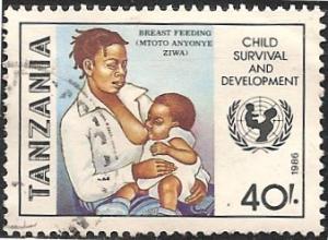 Tanzania 326 (used) 40s child development, breast feeding (1986)
