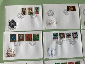 Liechtenstein 1977 postal stamps covers 9 items Ref A1394