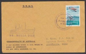 AUSTRALIA ANTARCTIC 1973 cover ex Mawson  - MS Nella Dan ship cachet........L964