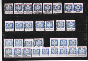 US OFFICIAL COLLECTION ALL MINT MOSTLY MNH