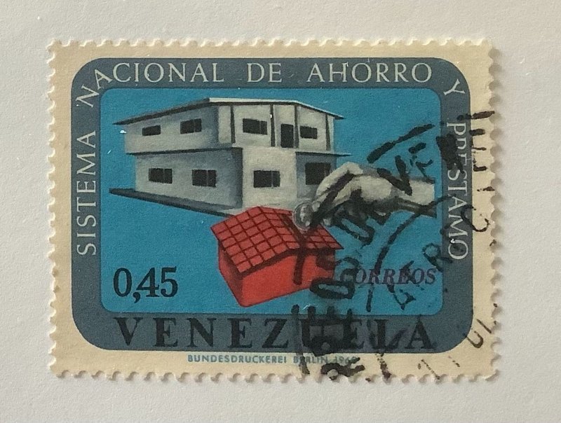 Venezuela 1968 Scott 923 used - 45c,  National Savings System