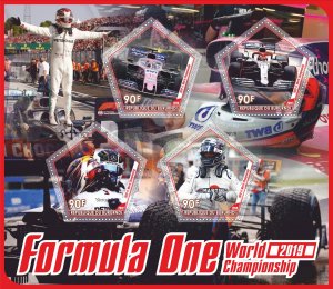 Stamps. Cars. Formula One 2019 year 1+1 sheets perforated