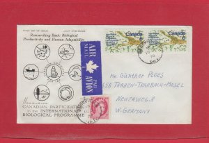1970 15c rate to West Germany Air Mail Canada cover