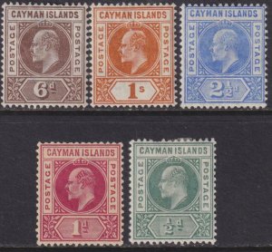 Cayman Islands 1901-1903 SC 3-7 LH Set 