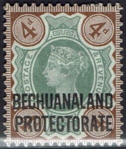 BECHUANALAND PROTECTORATE 1897 QV GB OVERPRINTED 4D