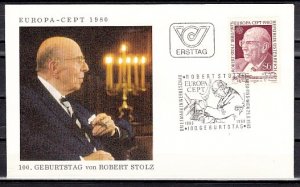 Austria, Scott cat. 1162. Composer R. Stolz issue. First day cover.