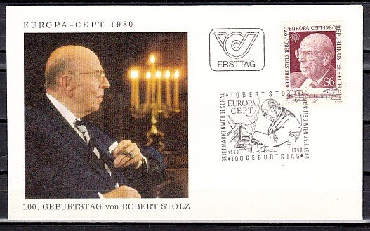 Austria, Scott cat. 1162. Composer R. Stolz issue. First day cover. ^