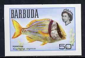 Barbuda 1968 imperf proof 50c (Porkfish) from the first Q...