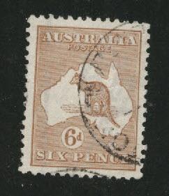 Australia Scott 49 Used Kangaroo & Map 1923 