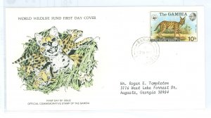 Gambia 341 1976 Animal, Addressed WWF FDC