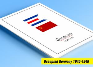 COLOR PRINTED OCCUPIED GERMANY 1945-1949 STAMP ALBUM PAGES (50 illustr. pages)