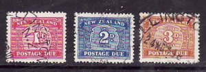 New Zealand-Sc#J27-9- id7-used postage due set-1945-49-