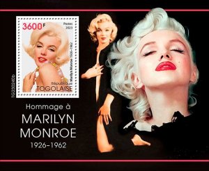 TOGO - 2023 - Hommage to Marilyn Monroe - Perf Souv Sheet - Mint Never Hinged