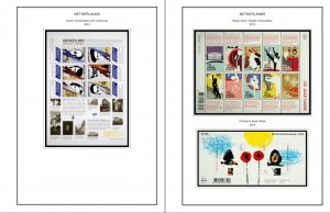 COLOR PRINTED NETHERLANDS 2011-2020 STAMP ALBUM PAGES (159 illustrated pages)