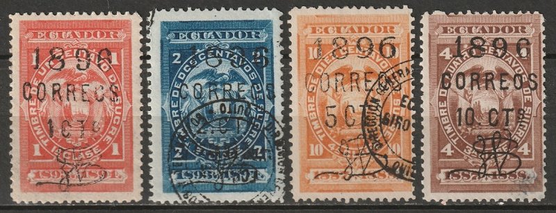 Ecuador 1896 Sc 70-3 set MH*/used