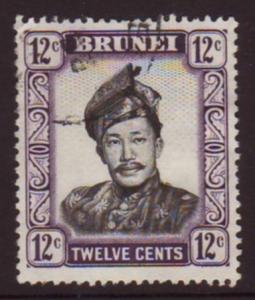 Brunei 1952, SG#125 12c Purple Sultan Omar VFU