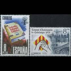 SPAIN 1979 - Scott# 2174-5 Basque Autonomy Set of 2 NH