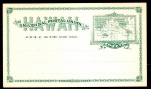 HAWAII Postcard  Scott UX9 Mint Hinged  see back scan.   1894  Issue, CV $ 45