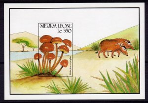 Sierra Leone 1990 Mi#Block 152  MUSHROOMS Souvenir Sheet IMPERFORATED MNH