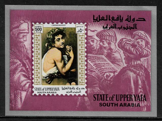 Aden, Upper Yafa Michel #Block 13 MNH S/Sheet - Painting