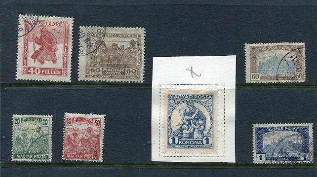 Hungary 1920 Mi 312-318 Used 7146