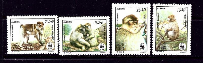 Algeria 872-75 MNH 1988 Barbary Apes (W.W.F.)