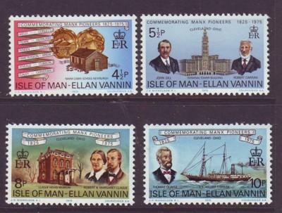 Isle of Man Sc 62-5 Cleveland Settlers stamps NH