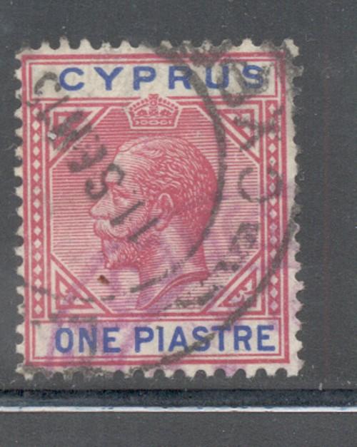 Cyprus Sc 64 1912 1 pi GV stamp used