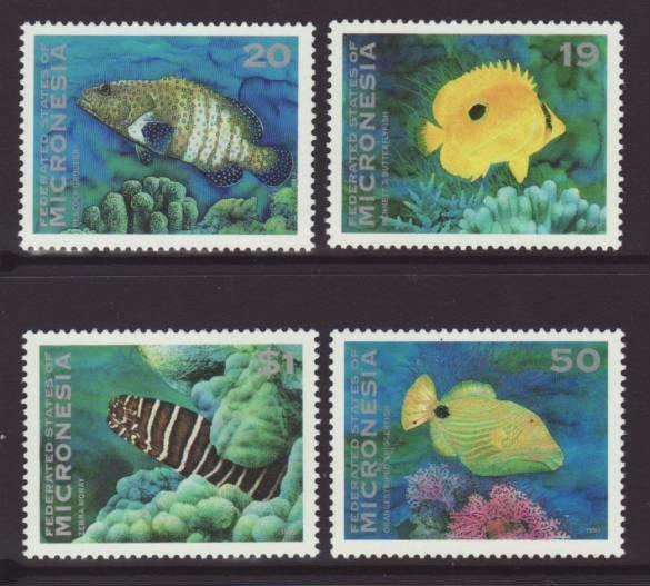 Micronesia Fish 157,158,164,164 MNH VF